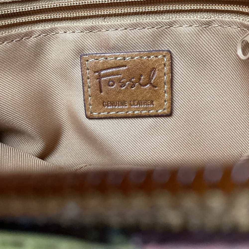 Fossil Crossbody Multicolor Patchwork Leather Bag… - image 4